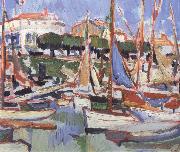 Boats at Royan Samuel John Peploe